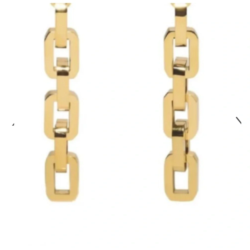 Eddie Borgo Supra Link Gold Earrings - Picture 2 of 6